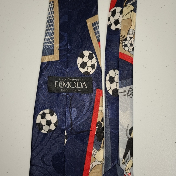 Dimoda Silk Handmade Necktie Soccer Theme - Picture 3 of 5